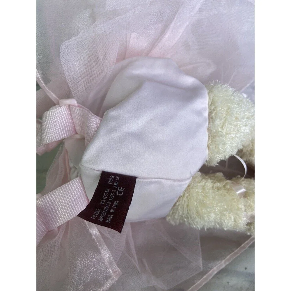 Bearington Collection Lil Ballerina Bunny Rabbit Plush Backpack Bag With Tutu